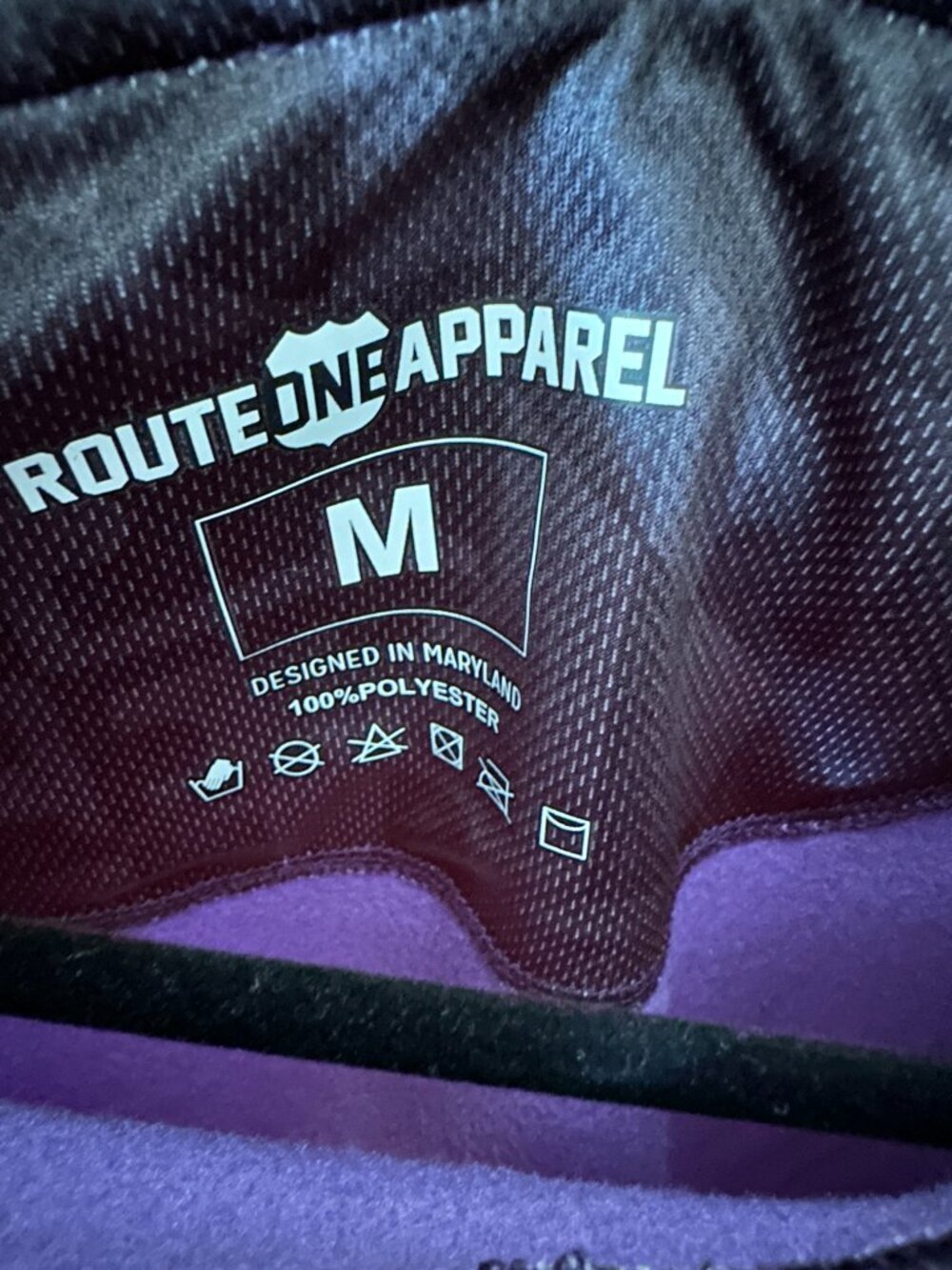Purple Maryland Flag Design Medium Route One Apparel Fleece Lined Hoodie - Picture 2 of 10